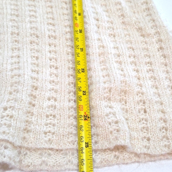 Calvin Klein Cream V-Neck Sweater Petites P/M - Picture 7 of 9